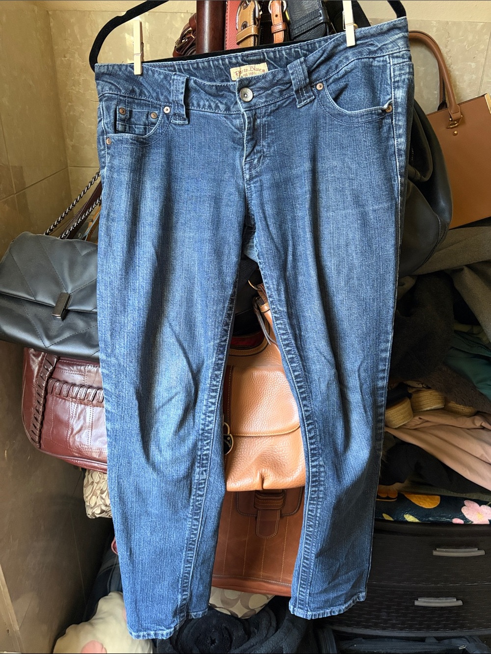 Paris Blues Women's Skinny Jeans in Medium Blue Wash